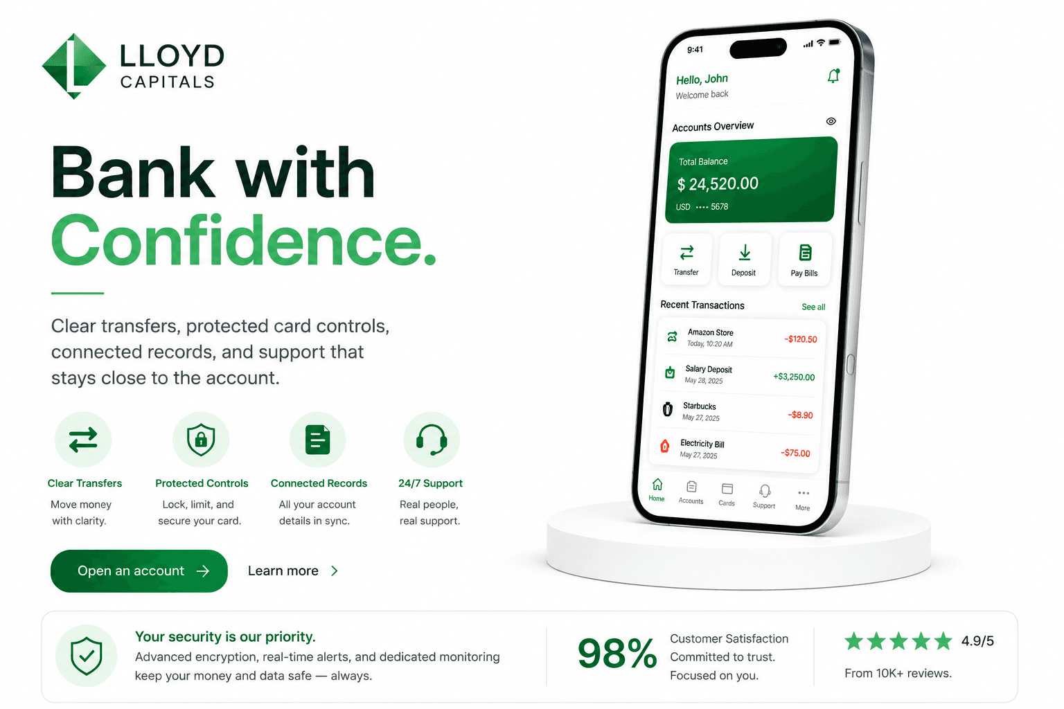 Bank with confidence using Axoss Bank