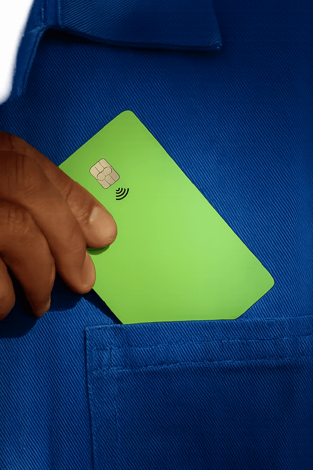 Axoss Bank green card pocket visual